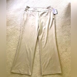 Investments Park Avenue Boot Leg Slim FX Technology Camel Pants Size 14R